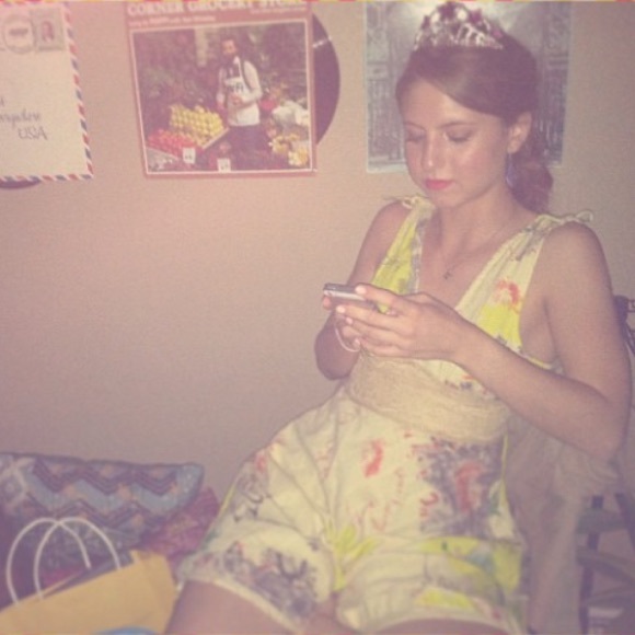 Free People Cream Watercolor Floral Dress - Picture 3 of 4