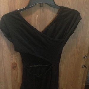 Brandy Melville Black Cross Back Dress