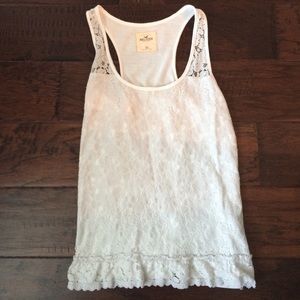 White/lace tank top
