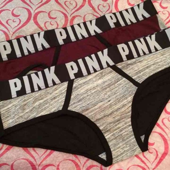 Pink logo panties L