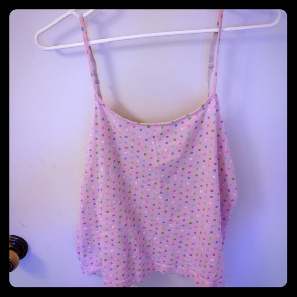 Polka dot pajama top from pink.