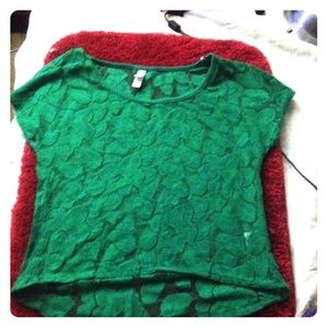 Green flower lace shirt 🌺🌸 worn 3 times