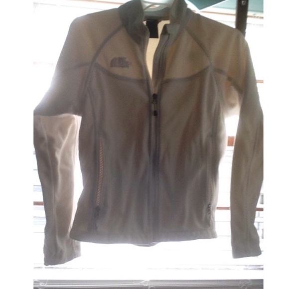 Lightweight white north face jacket