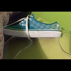 Blue checkered vans