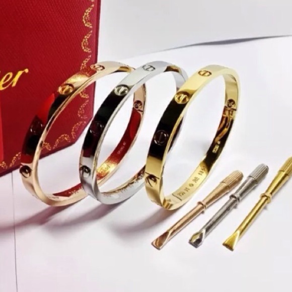 White gold love bracelet