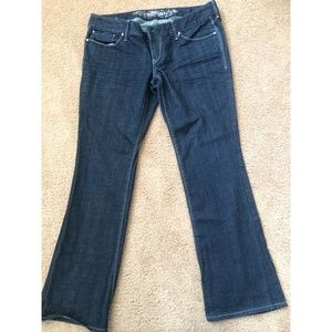Express Zelda barely boot stretch jeans, size 10s