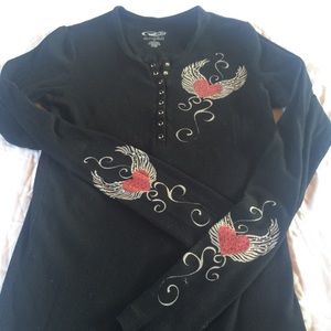 Long Sleeve Cowgirl T Shirt With Bling