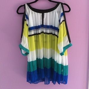 Flowy Colorblock Top