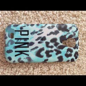 Teal and black leopard print case