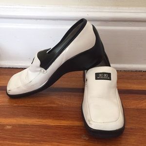 BCBG Max Azria Heeled White Loafers