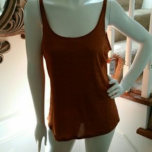 Rust colored shimmer tank