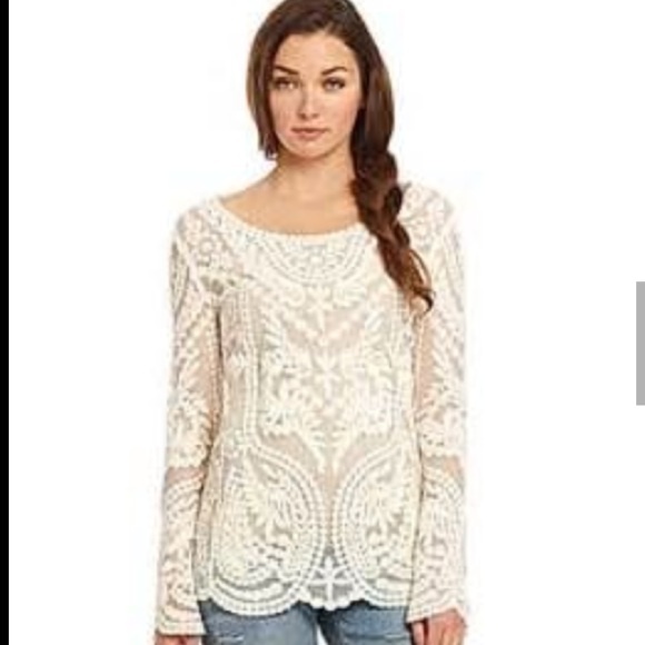 Reduced! Chelsea & Violet lace top. NWOT. Lg.
