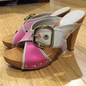 Nine West Simply Chic Fuschia High Heel Sandals