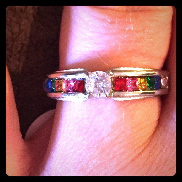 Jewelry - Rainbow CZ ring.