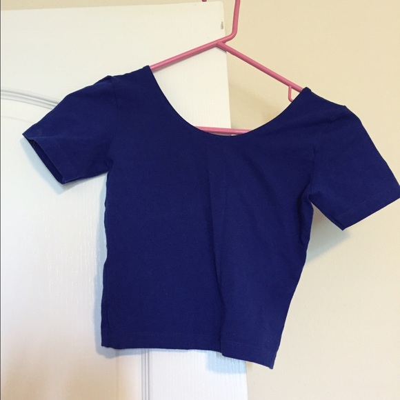 American apparel royal blue crop top!