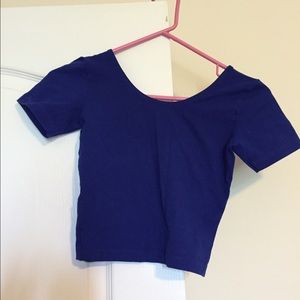 American apparel royal blue crop top!