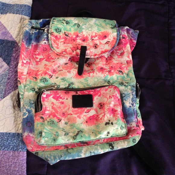 Floral Victoria's Secret pink backpack/bookbag