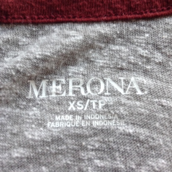 Merona gray and maroon three quarter length - Picture 2 of 3