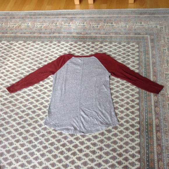 Merona gray and maroon three quarter length - Picture 3 of 3