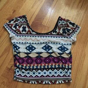 Multi pattern/color crop top
