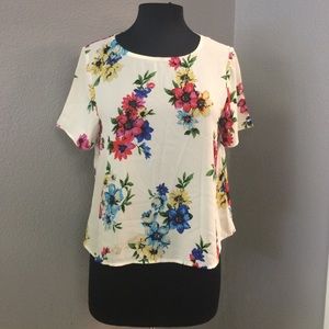 White & Bright Floral Blouse