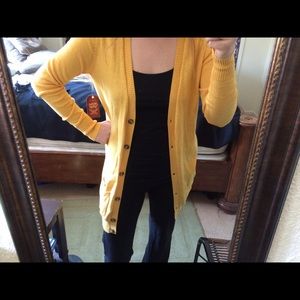 Mustard casual cardigan