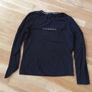 Burberry long sleeve black shirt