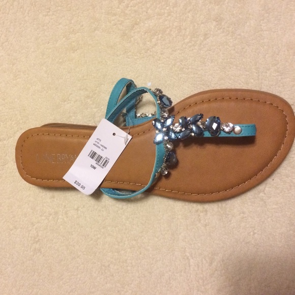 Lane Bryant Shoes - PRICE REDUCED - Lane Bryant Jeweled Thong Sandals