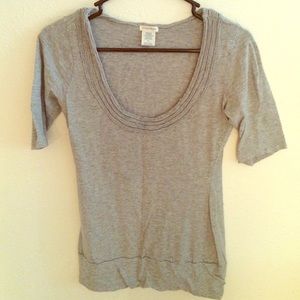 Women's half sleeve gray shirt