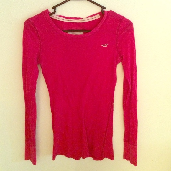 Pink Hollister long sleeve top