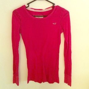 Pink Hollister long sleeve top