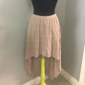 Crochet High Low Skirt