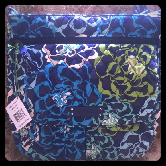 Vera Bradley Katalina Blues Double Zip Mailbag - Picture 1 of 2