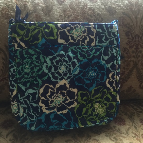 Vera Bradley Katalina Blues Double Zip Mailbag - Picture 2 of 2