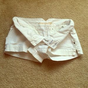 AE white jean shorts and pink short bundle