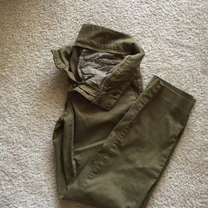 Jcrew Andie Chinos- olive green