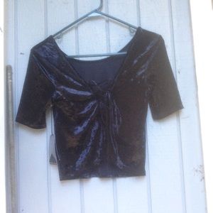 Kendall & Kylie velvet crop top