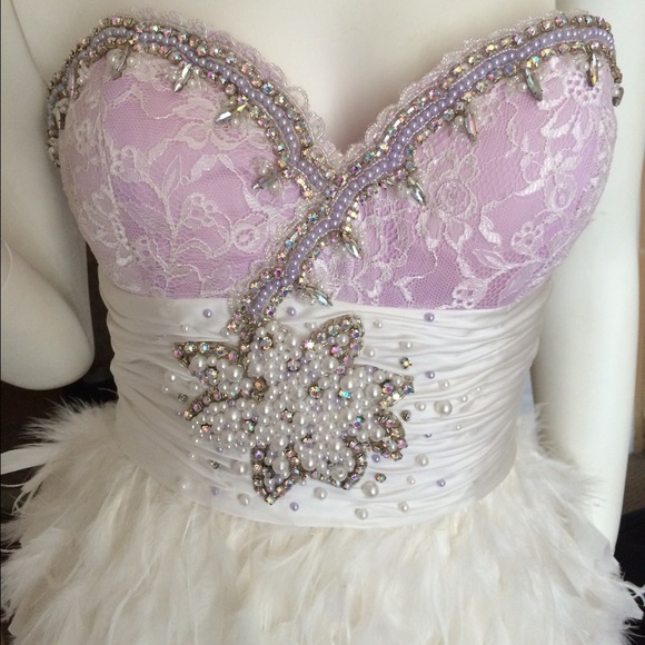 Beautiful feathered dress