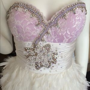 Beautiful feathered dress