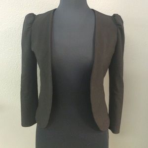 Crop Power Shoulder Mini Blazer