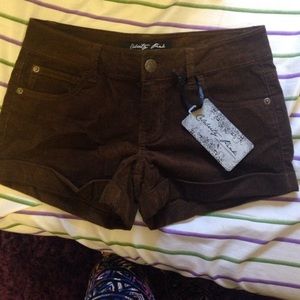 Brown corduroy shorts