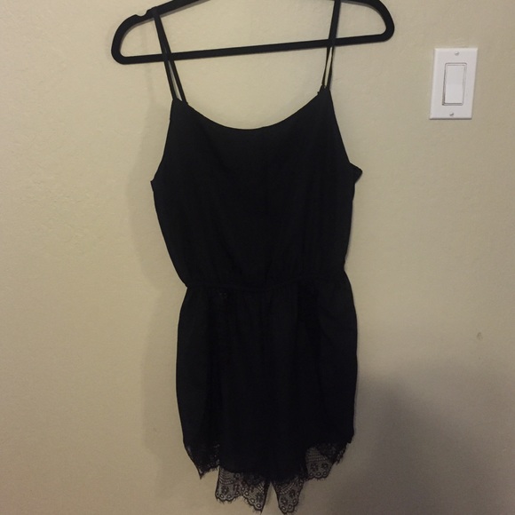 Black lace romper