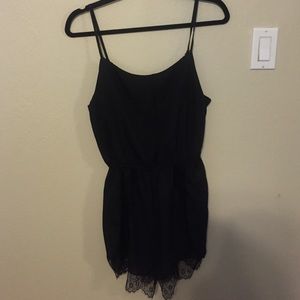 Black lace romper