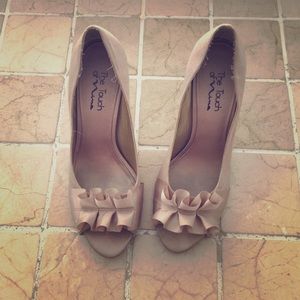 Nina Gold Silky Open Toe Heels Nina Gold Silky Open Toe Heels