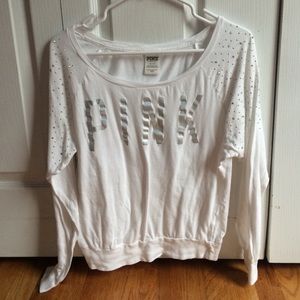 White victoria secret long sleeve shirt