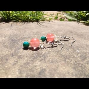 Cherry Quartz earrings
