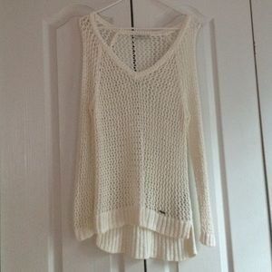 Abercrombie & fitch long white sweater