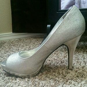 Sparkly Peep Toe Heels: Prom Homecoming Formal