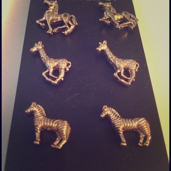Gold animal studs