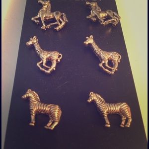 Gold animal studs